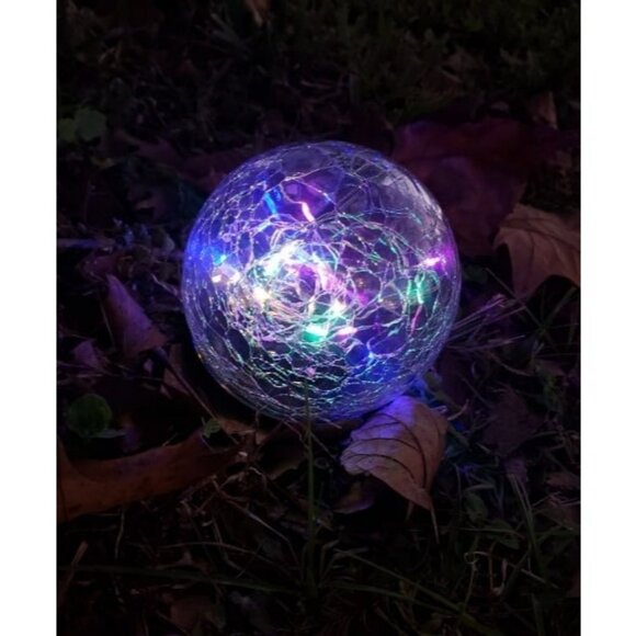 2 Pack Garden Solar Lights Outdoor Decorative, 50 LED Colored Cracked Glass - Picture 3 of 3